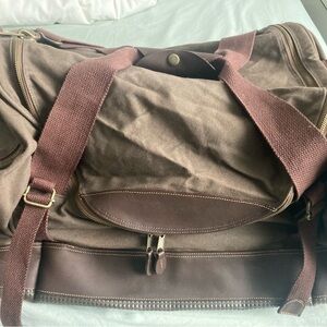 Vintage 2004 Fix „Marlboro” Brown Canvas Duffel Bag gym medium size 12x 13.5x 21